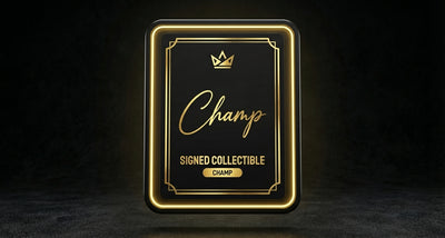 Authentic signed card from Champain