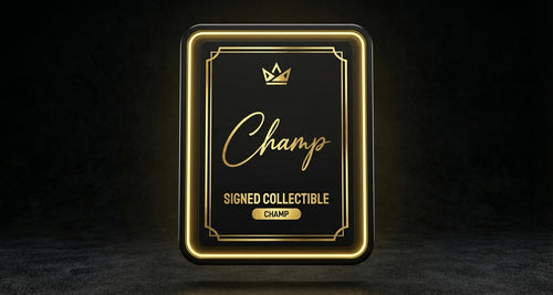 Authentic signed card from Champain