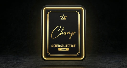 Authentic signed card from Champain